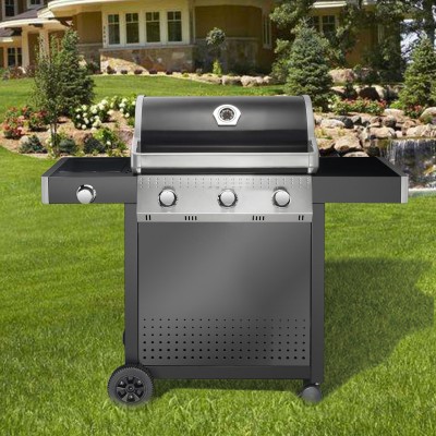 3+1 Burners Trolley gas bbq grill with foldable function