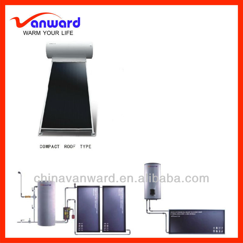 Domestic solar water heater system with electric assistant